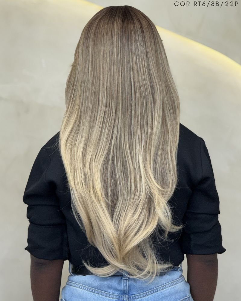 Lace Wig Aponi Orgânica Lisa com Franja