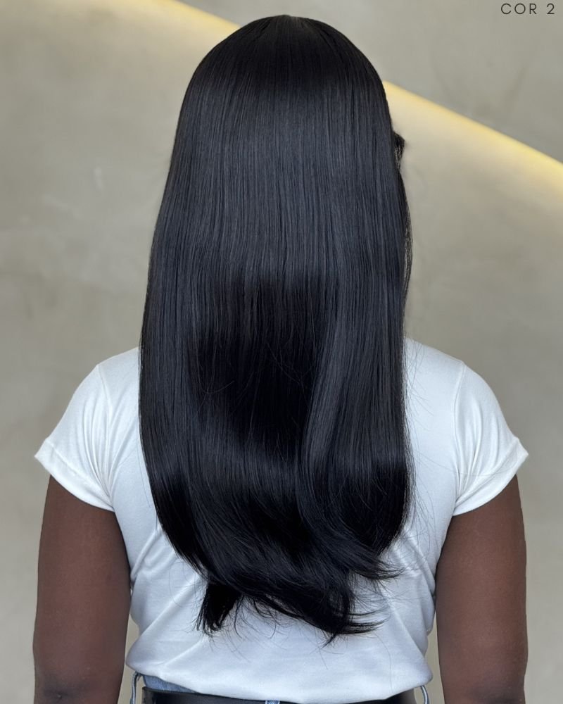 Lace Wig Caelis Orgânica Lisa com Franja