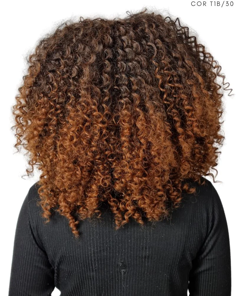 Lace Wig Deusa Cacheada com Franja