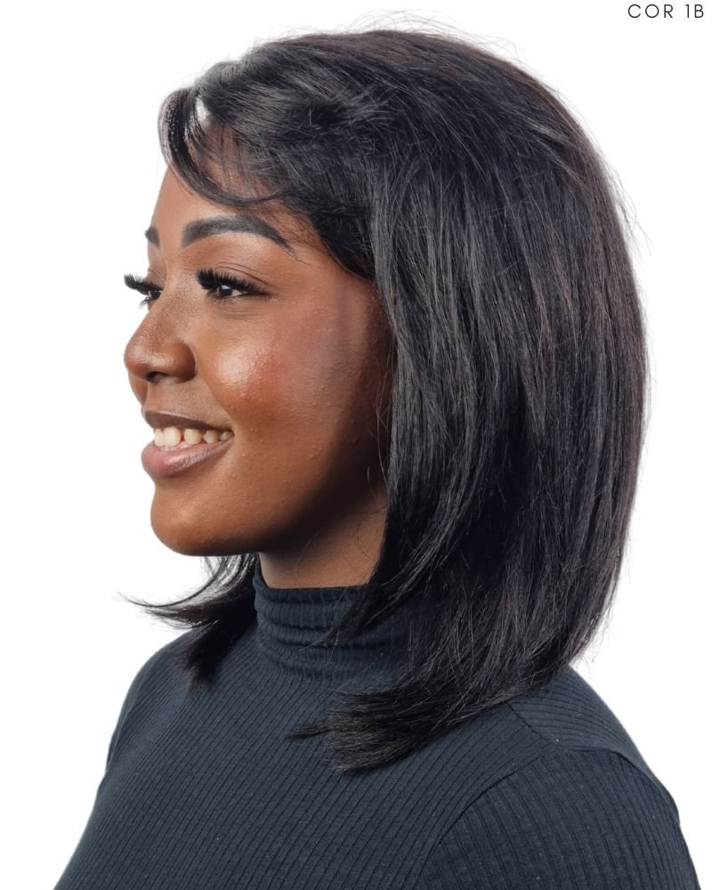 Lace Wig Humana Aurora 12'' Lisa com Franja - Beauty Hair