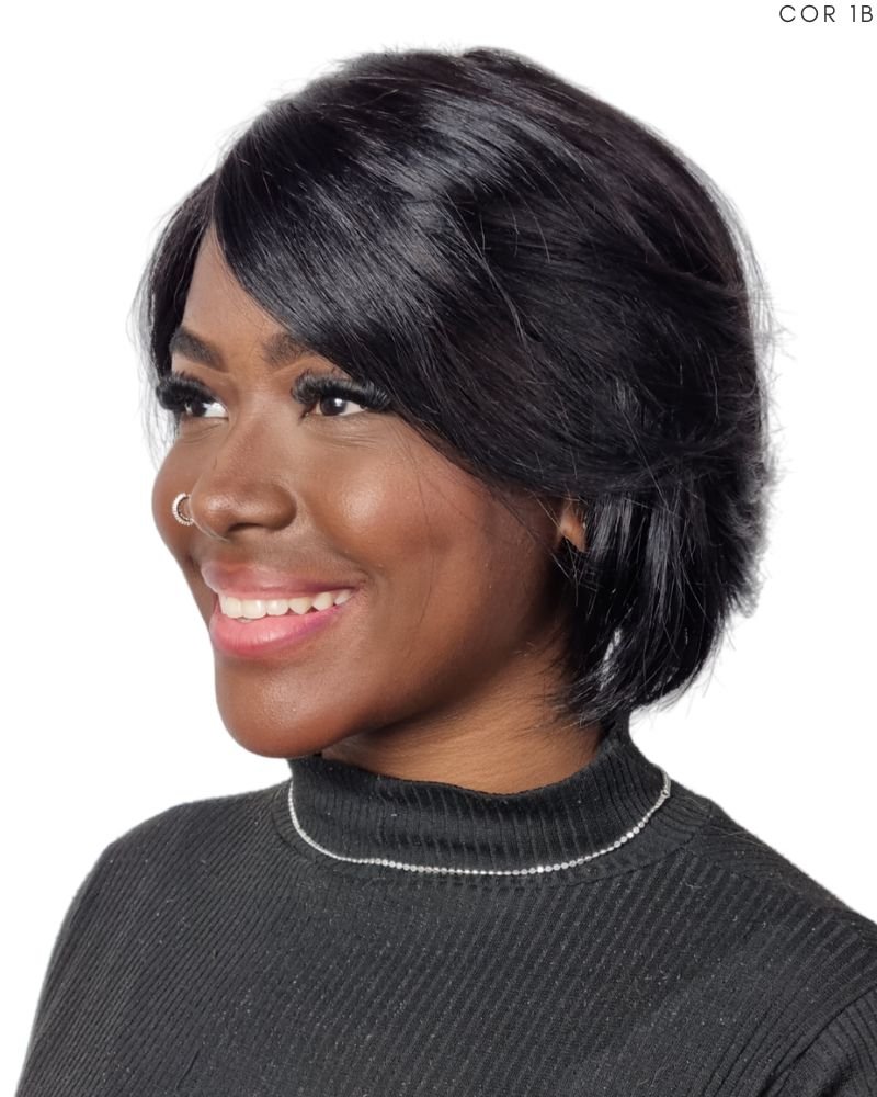 Lace Wig Humana Elisa Lisa - Beauty Hair (Cor 1B)