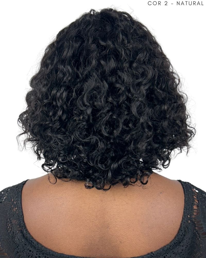 Lace Wig Humana Giuli 12' Cacheada com Franja - Modern Girl