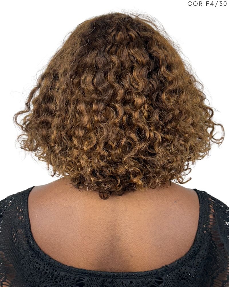 Lace Wig Humana Giuli 12' Cacheada com Franja - Modern Girl