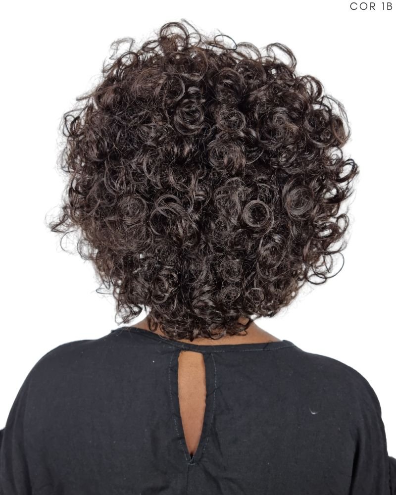 Lace Wig Humana Lada 12'' Cacheada - Modern Girl (Cor 1B)