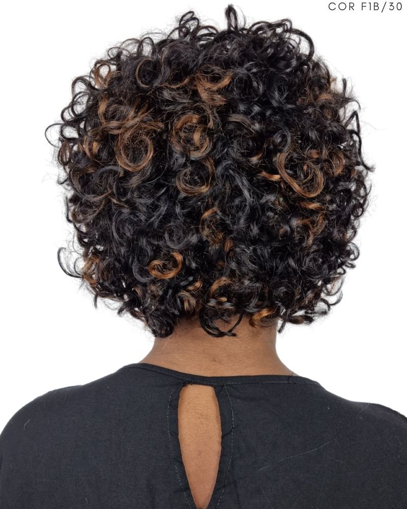 Lace Wig Humana Luana 9' Cacheada com Franja - SLEEK