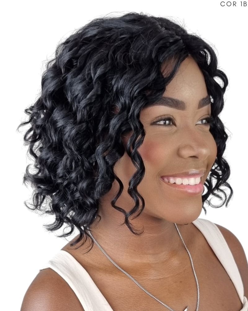 Lace Wig Humana Mirena Cacheada - Beauty Hair (Cor 1B)