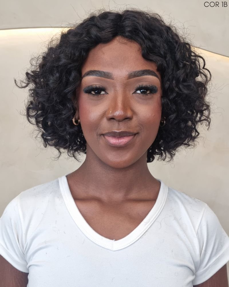 Lace Wig Humana Mirena Cacheada - Beauty Hair (Cor 1B)