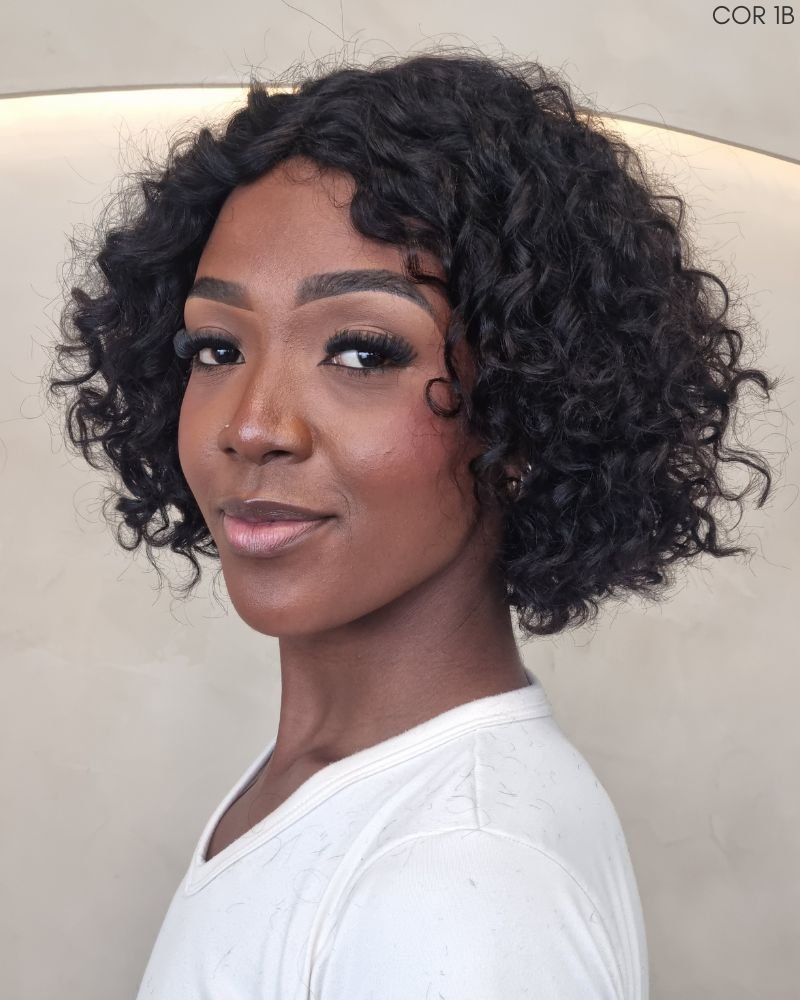 Lace Wig Humana Mirena Cacheada - Beauty Hair (Cor 1B)