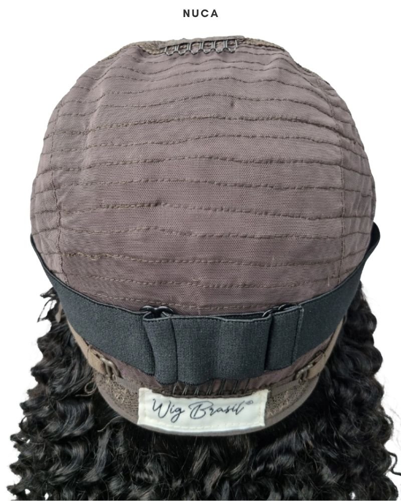 Lace Wig Humana Taís U-Part Cacheada - Wig Brasil (Cor 1B)