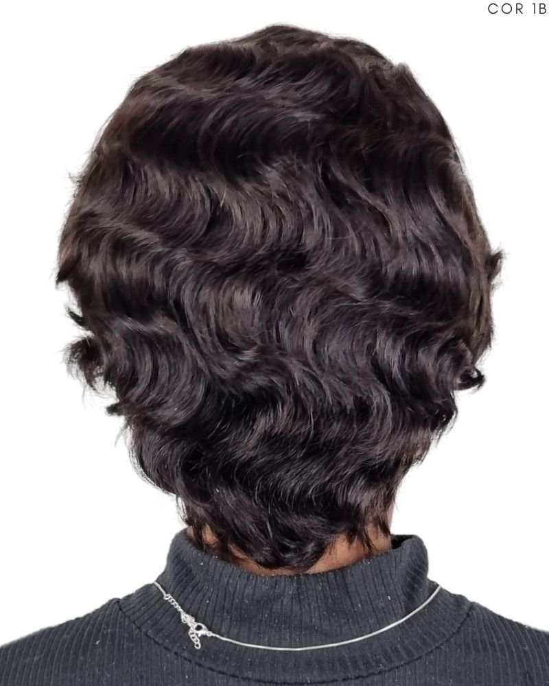 Lace Wig Humana Thalissa Ondulada - Beauty Hair (Cor 1B)