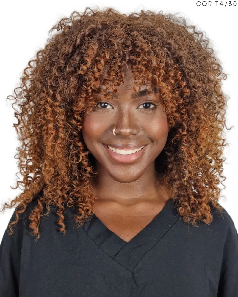 Lace Wig Maya Cacheada com Franja