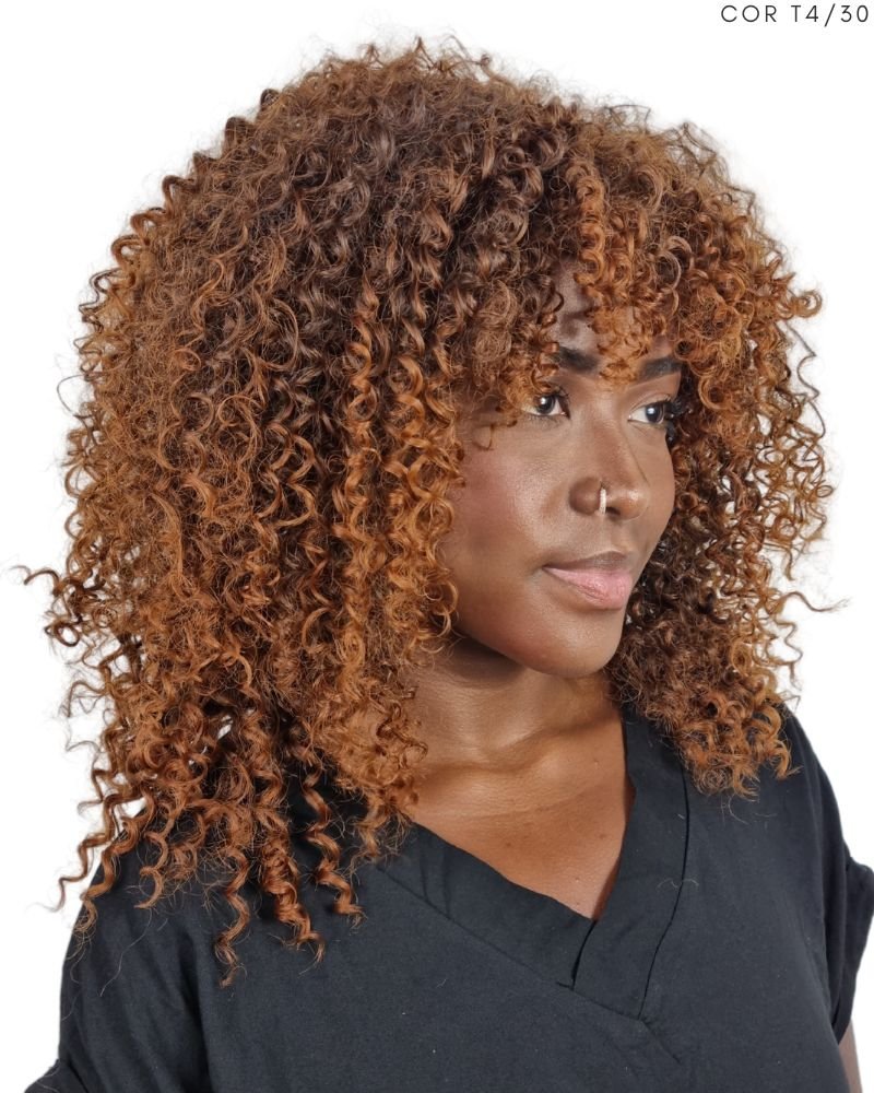 Lace Wig Maya Cacheada com Franja