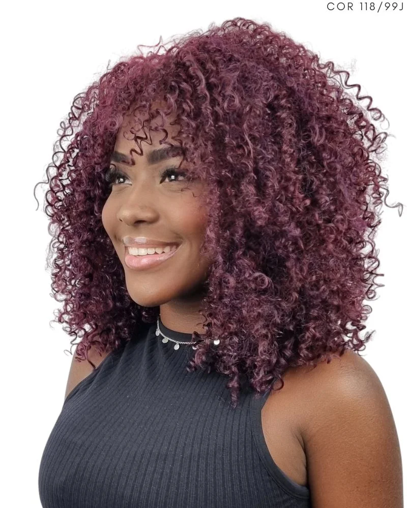 Lace Wig Maya Cacheada com Franja