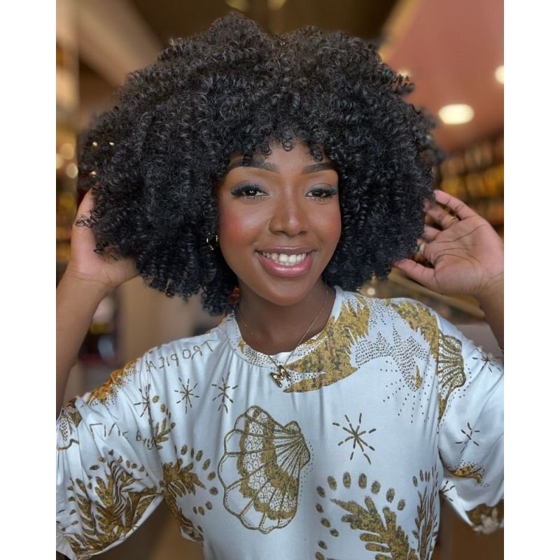 Lace Wig Thena Cacheada com Franja - Beauty Hair