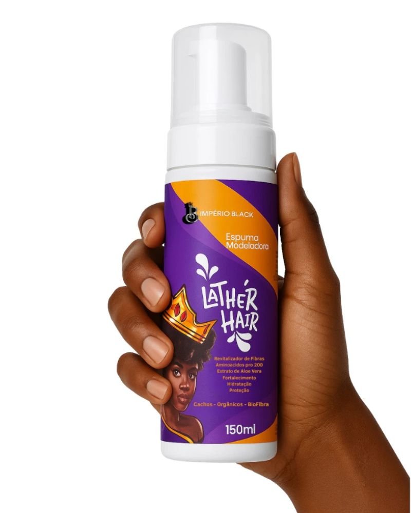 Mousse Espuma Modeladora Lather Hair 150ml - Império Black