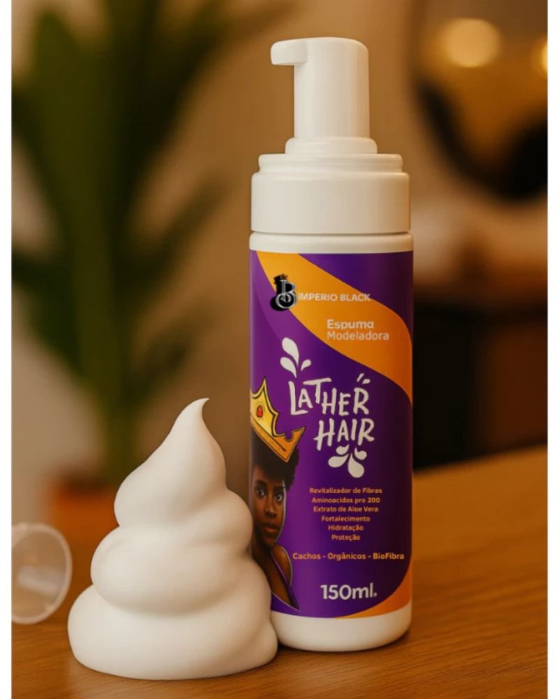 Mousse Espuma Modeladora Lather Hair 150ml - Império Black