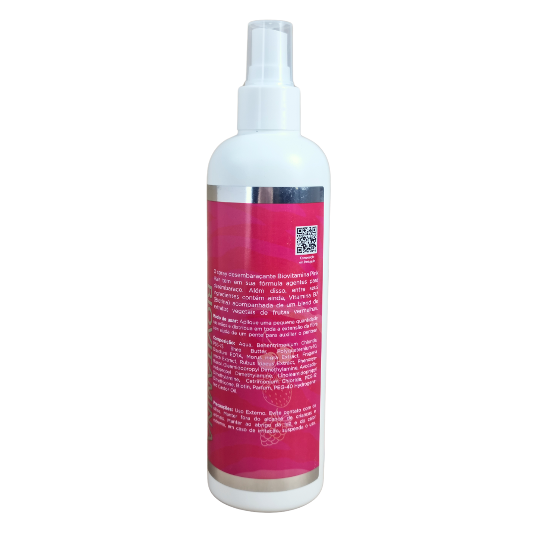 Spray Desembaraçante Biovitamina 320ml - Pink Hair