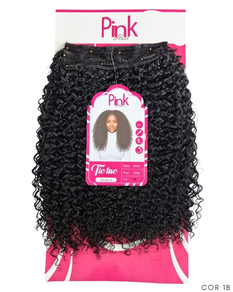 Tic Tac Maia Cacheado - Bio Fibra - Pink Hair