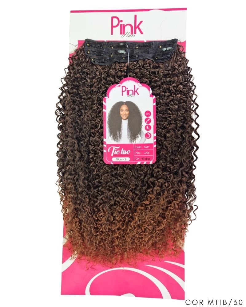 Tic Tac Paty Cacheado - Bio Fibra - Pink Hair