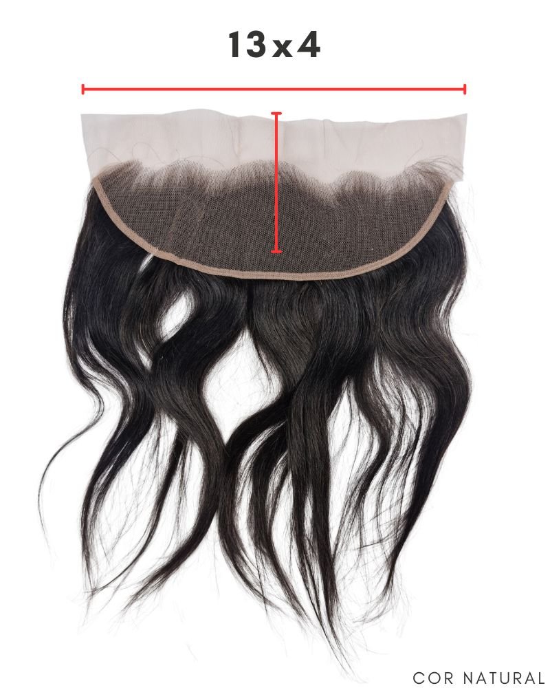 Top Closure Humano Fio a Fio 16 - 40cm Liso - Cor Natural