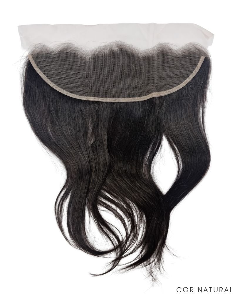 Top Closure Humano Fio a Fio 18 - 45cm Liso - Cor Natural