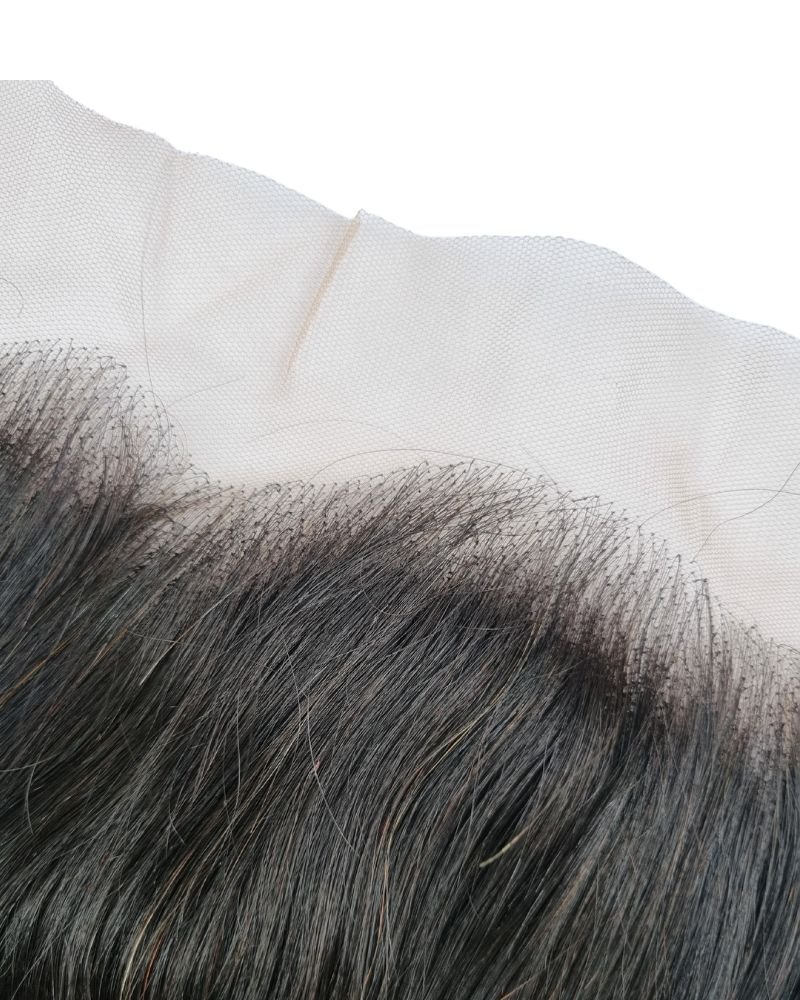 Top Closure Humano Fio a Fio 18 - 45cm Liso - Cor Natural