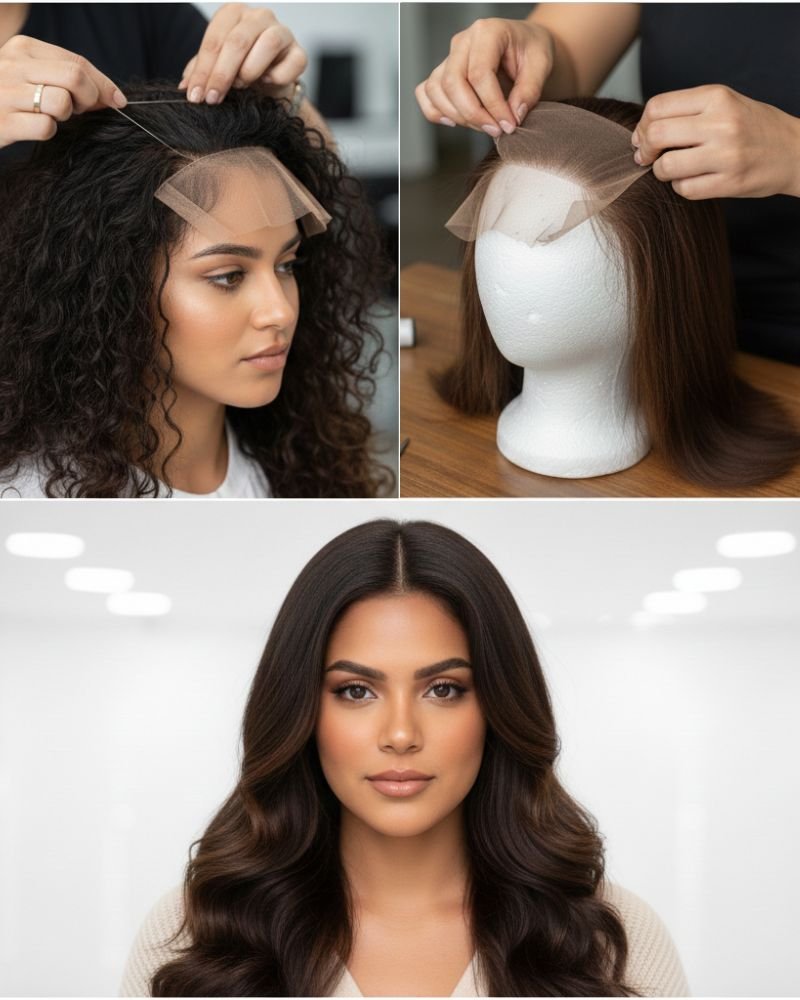 Top Closure Humano Fio a Fio 18 - 45cm Liso - Cor Natural